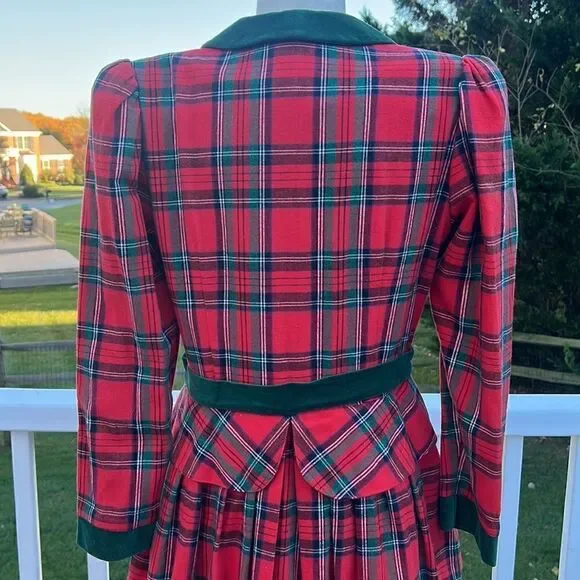Petite Lanz Made USA Christmas Holiday flannel Vintage nightgown dress Womens 12